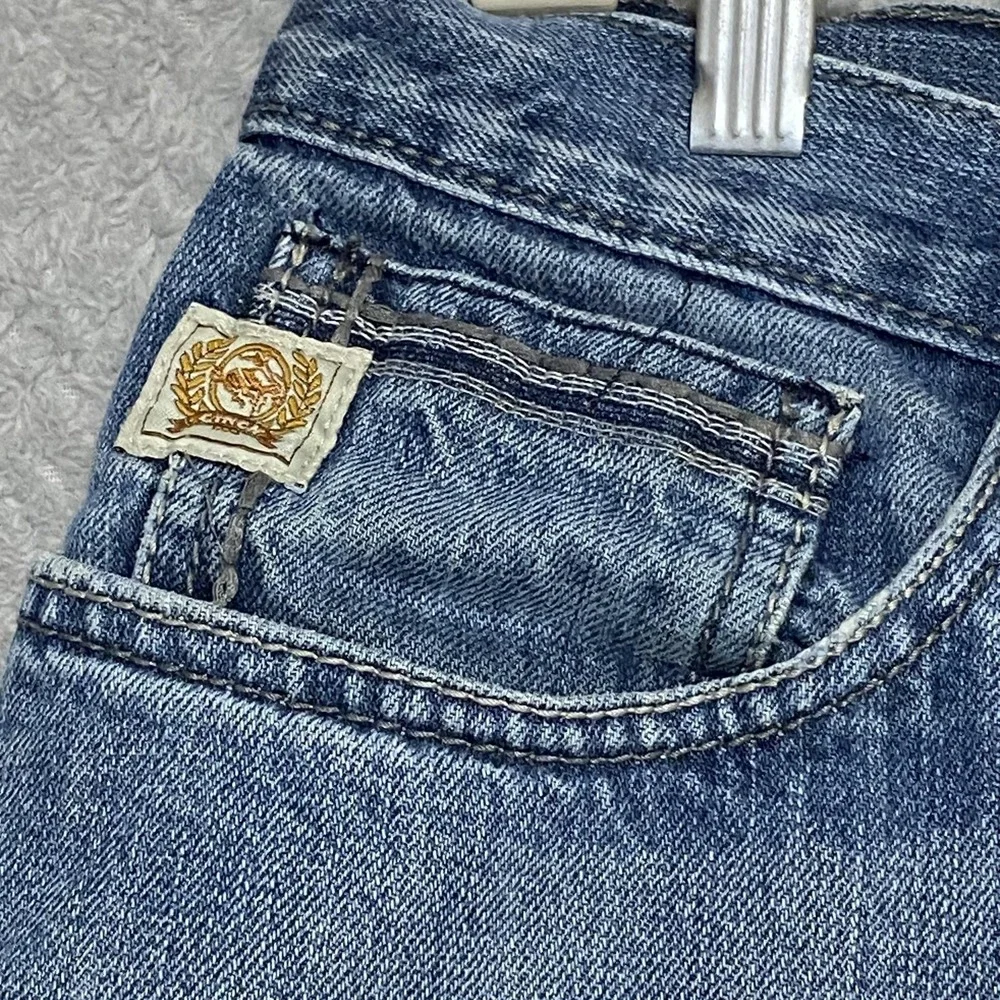 Cinch Grant Jeans Mens 35x33 Blue Denim Relaxed Fit Straight Leg Distressed